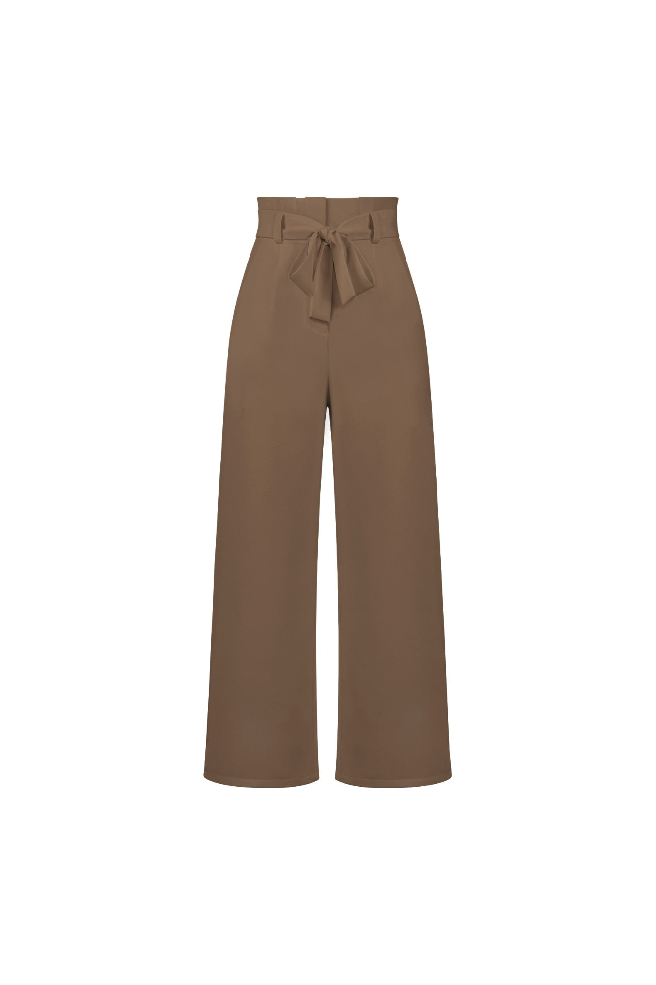 Pantalon Femme Élégant Taille Longue en Lin
