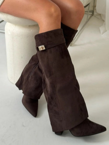 Bottes Femmes Hauts Mollets à Fermeture Éclair