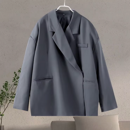Blazer Femme Coupe Structurée Manches Longues Fermeture Boutonnée