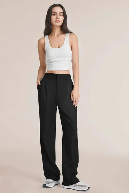 Pantalon Large Évasé Haut de Gamme Classique