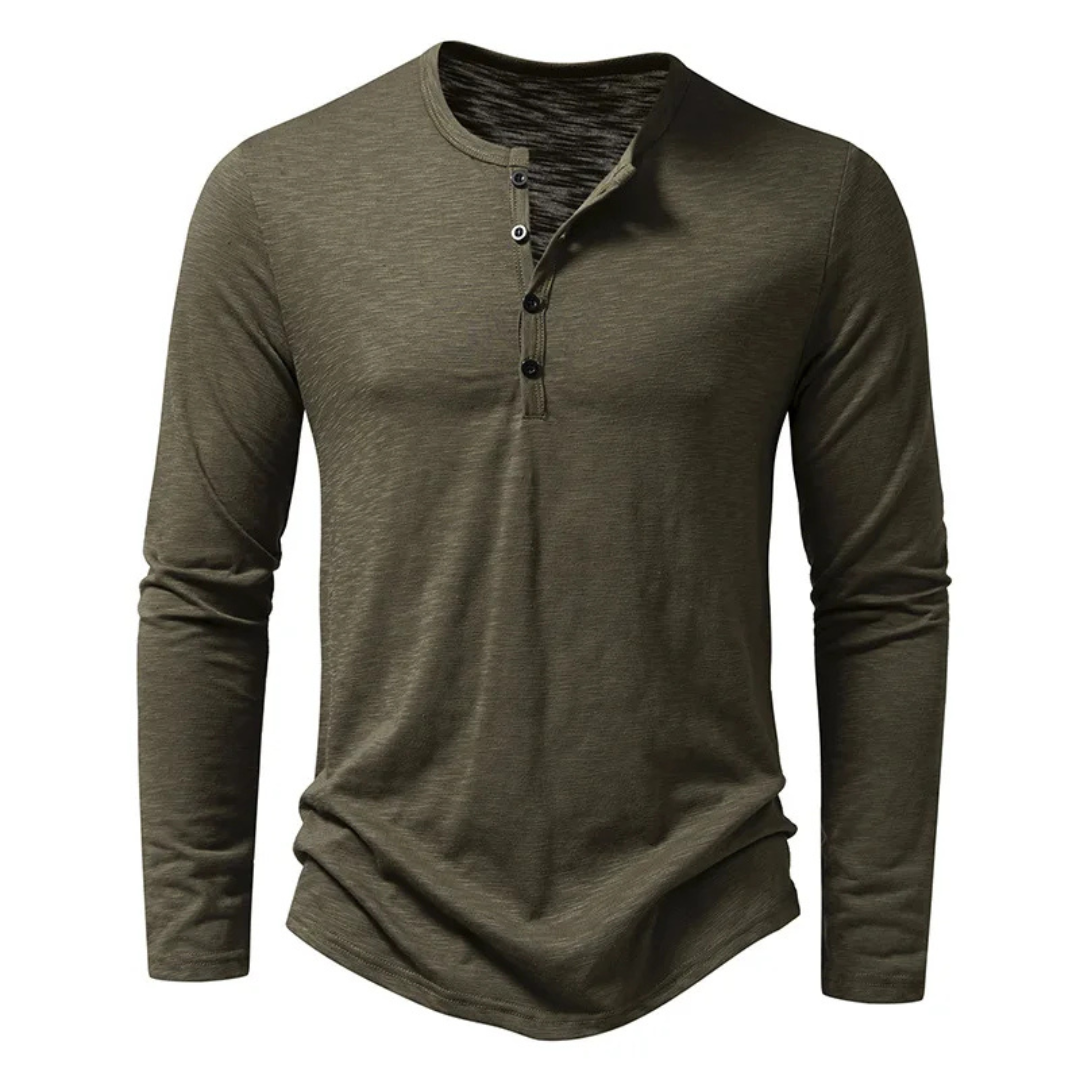 T Shirt Homme Slim Fit Manche Longue Noir Élégant