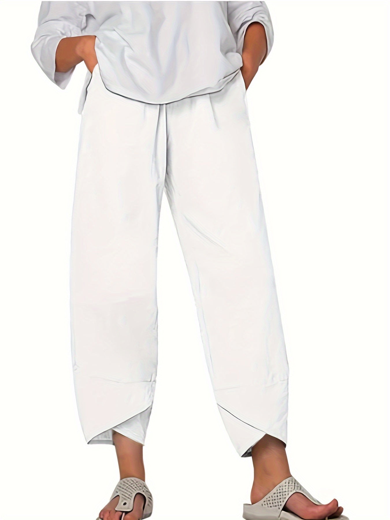 Pantalon femme orange clair, confort et décontracté pour femme