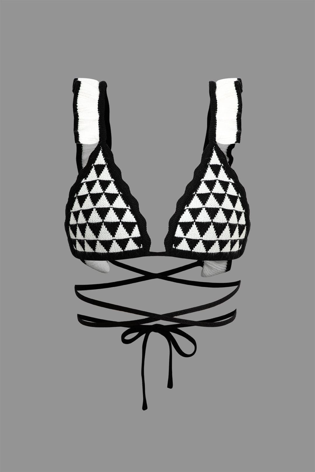 Maillot de Bain Haut et Pantalon de Plage avec Dentelle
