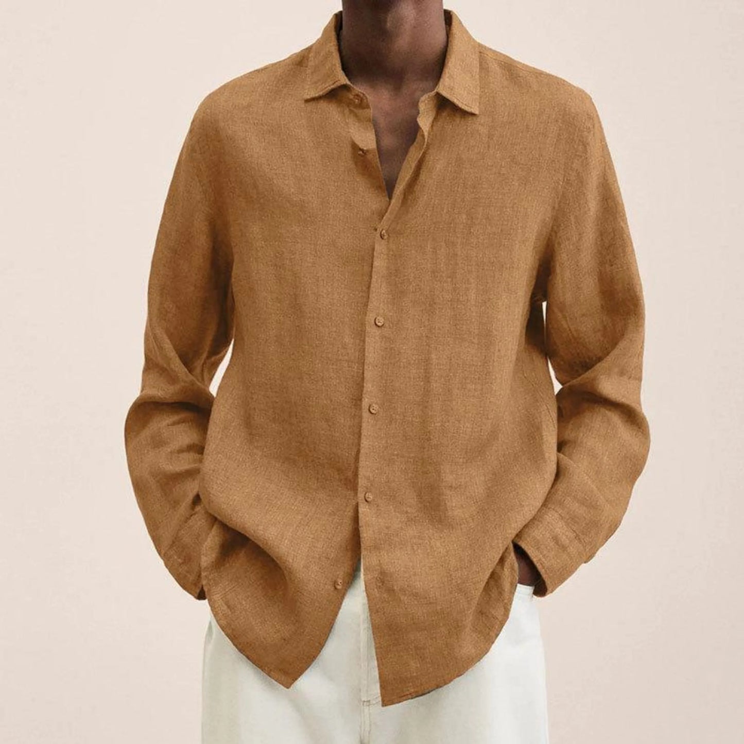Chemise Homme Lin Naturel | Taille Élégante