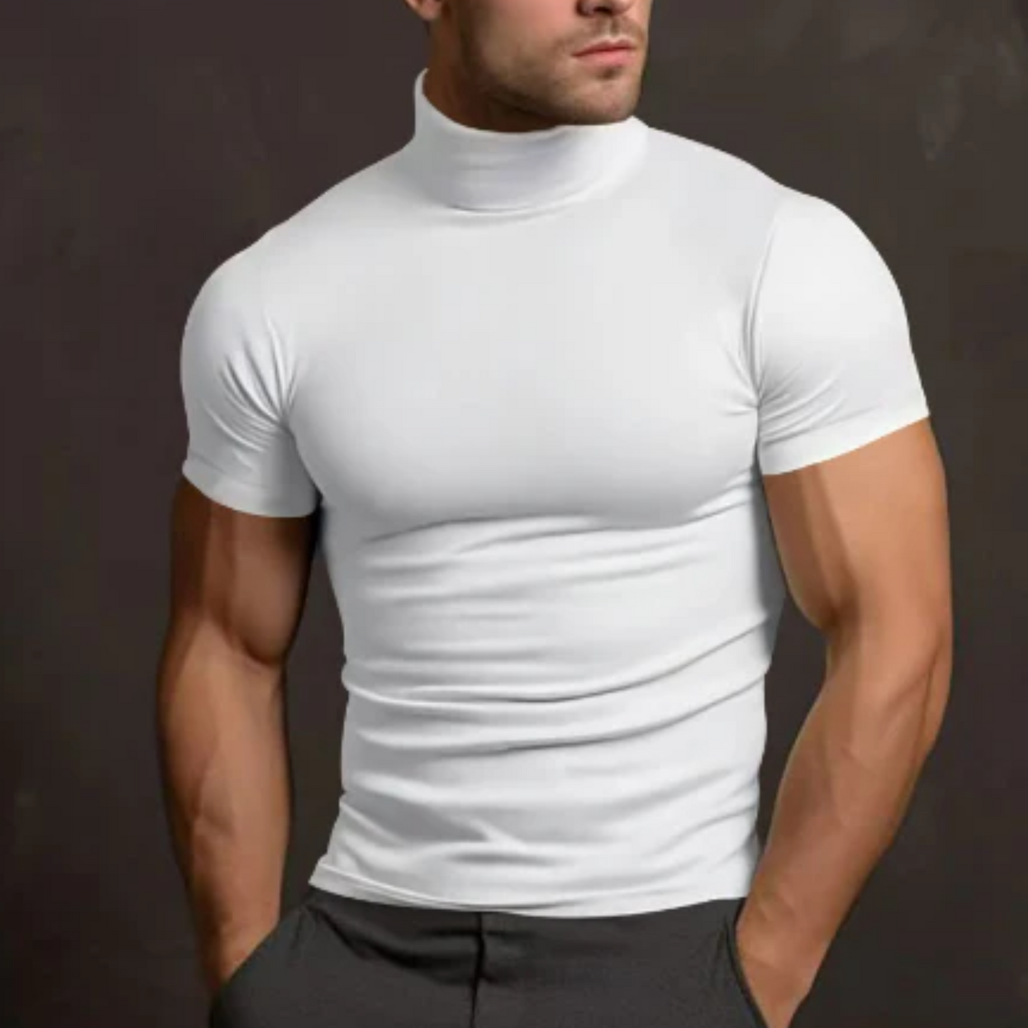 T-Shirt Homme Casual Col V pour Homme Taille Réglable