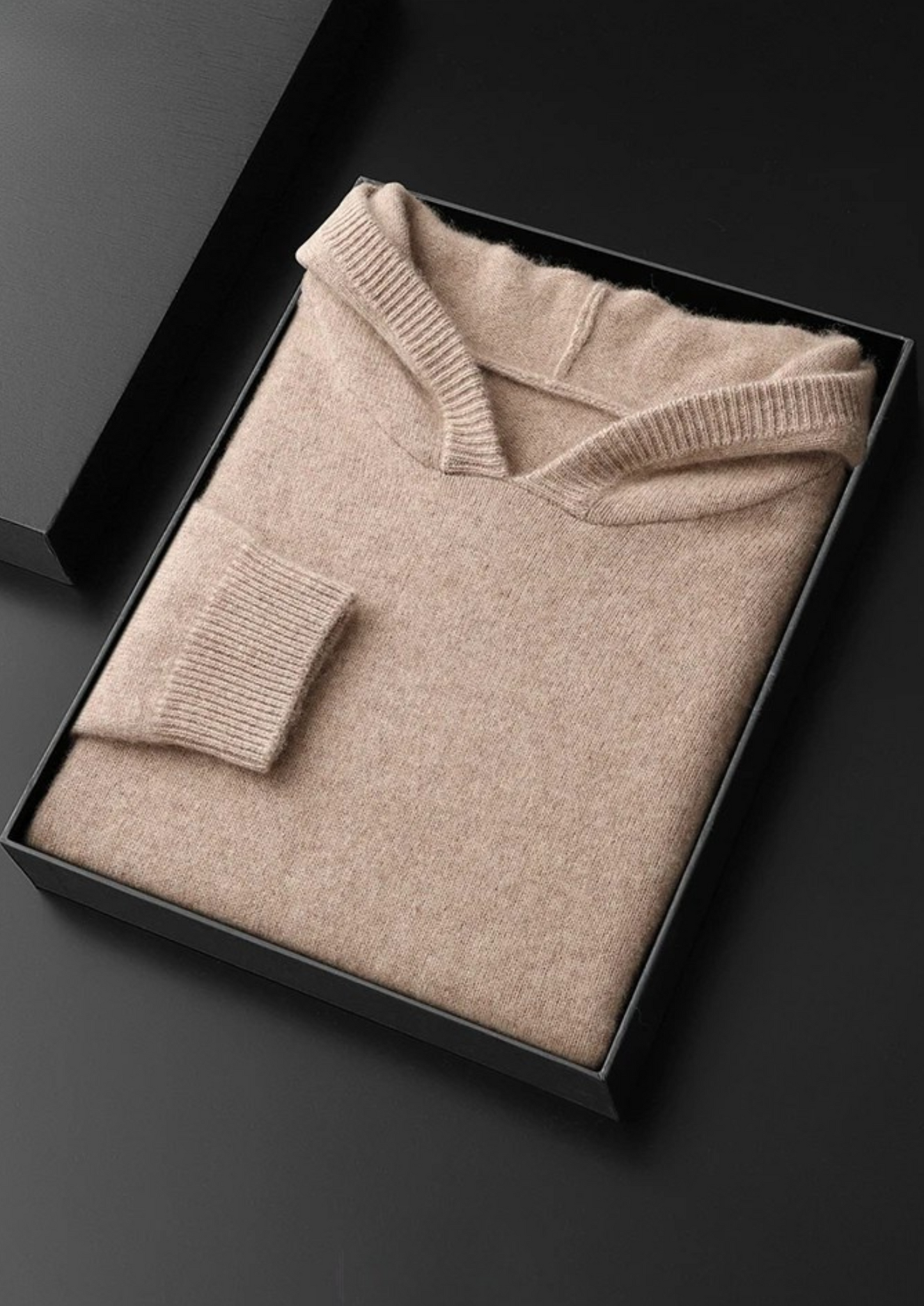 Pull Homme Hiver en Laine Épaisse Brun Chaud