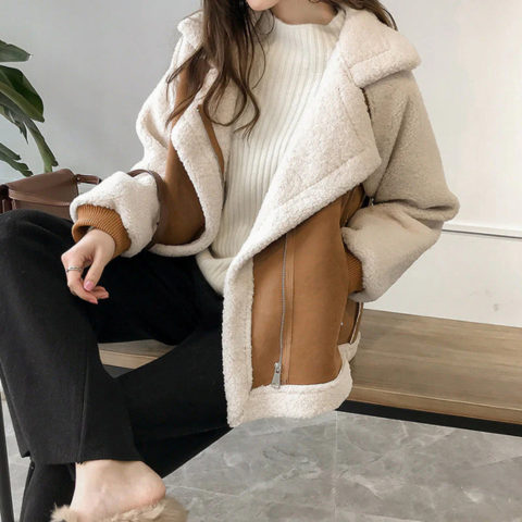 Doudoune Femme Hiver Longue Élégante en Simili Cuir - PanierRoyale