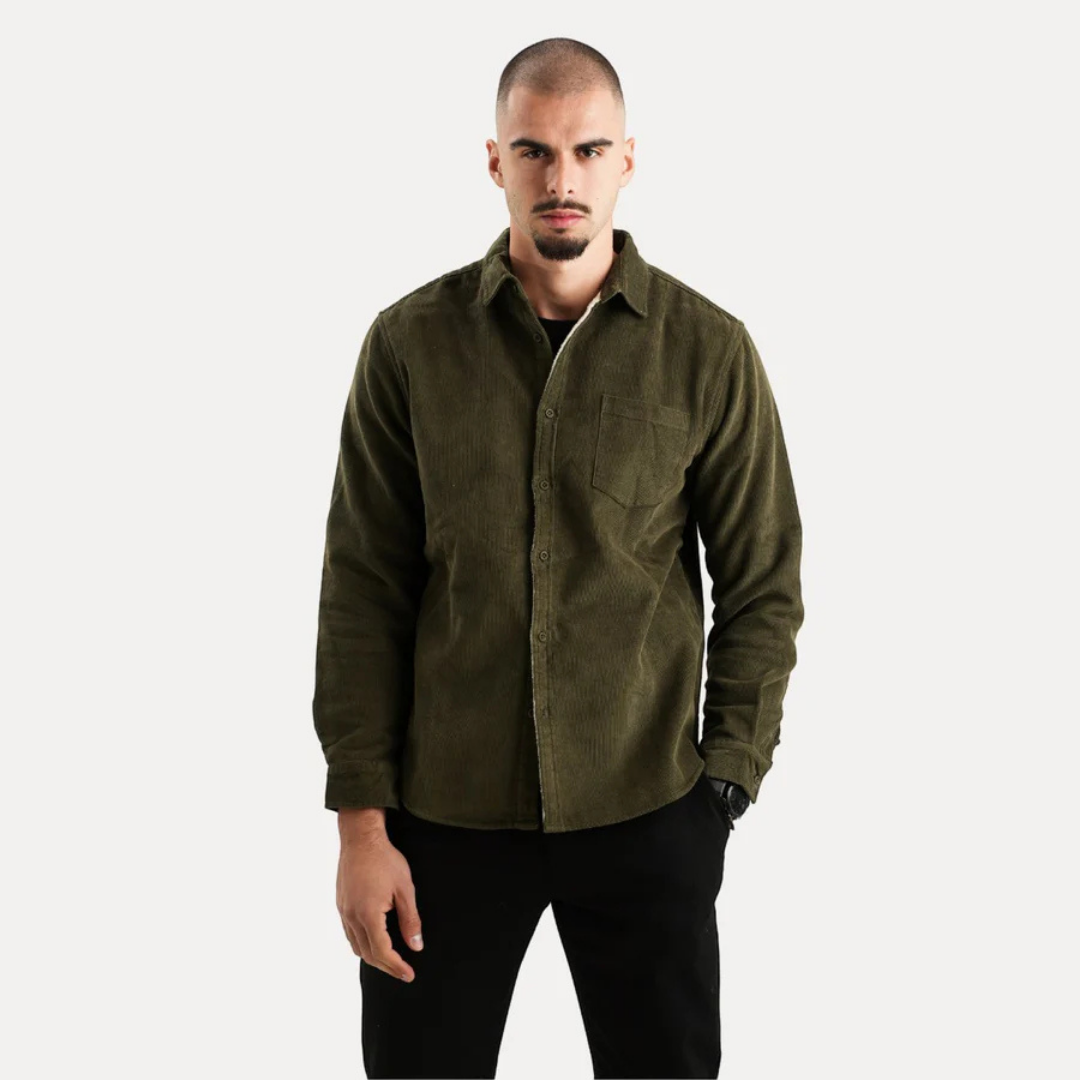 Chemise Homme Velours Marine Chic et Élégante
