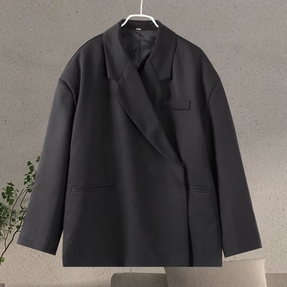 Blazer Femme Coupe Structurée Manches Longues Fermeture Boutonnée