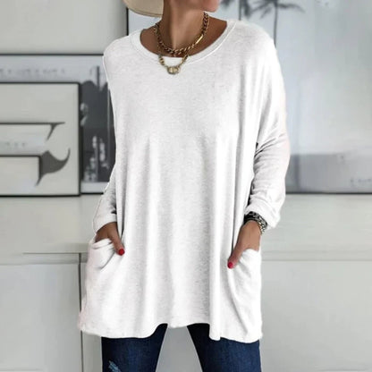 Pull Femme Doux et Élégant avec Poches Fonctionnelles