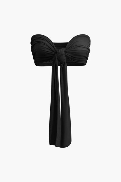 Ensemble Deux Pièces Élégant avec Bandeau et Pantalon Large