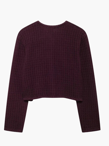 Cardigan Femme Structuré Boutons Dorés