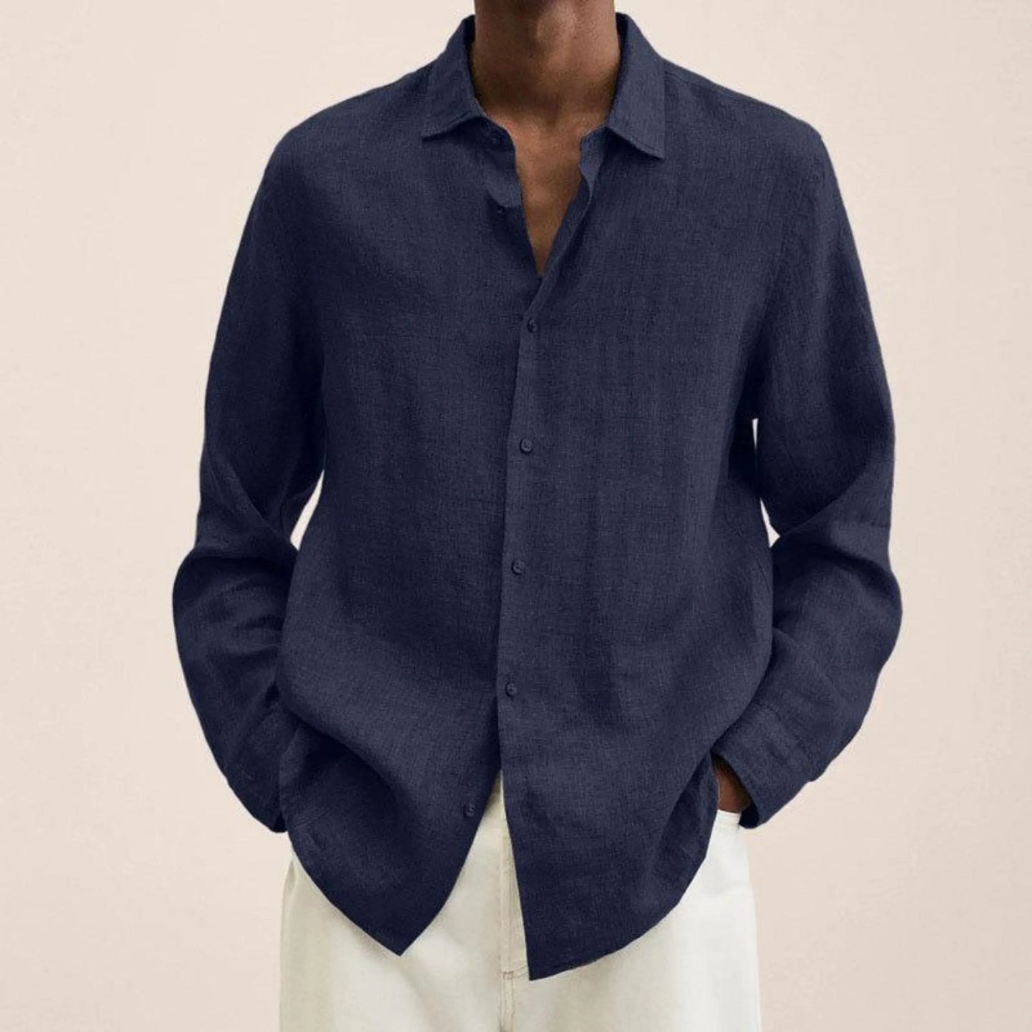 Chemise Homme Lin Naturel | Taille Élégante