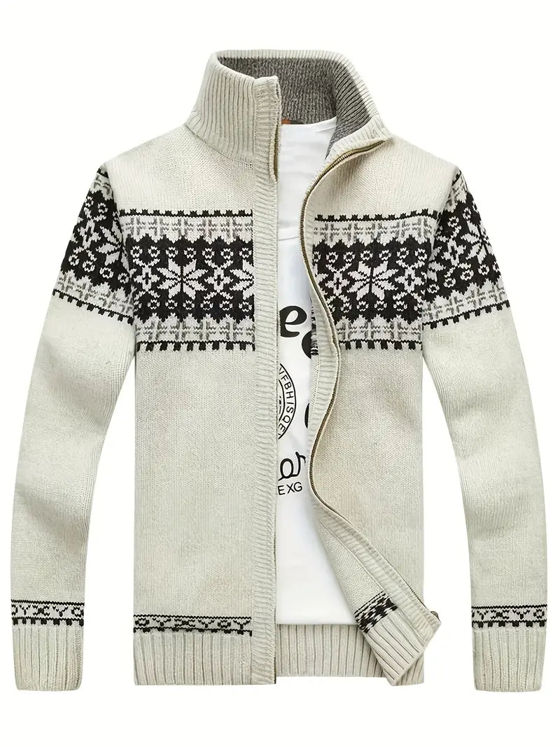 Cardigan Homme Élégant Manches Longues
