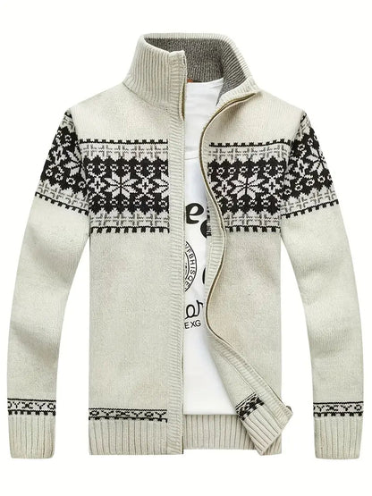 Cardigan Homme Élégant Manches Longues