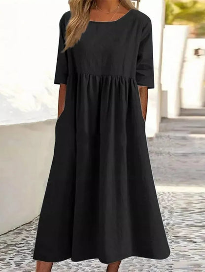 Robe Féminine Mi-Longue Confortable pour Femme