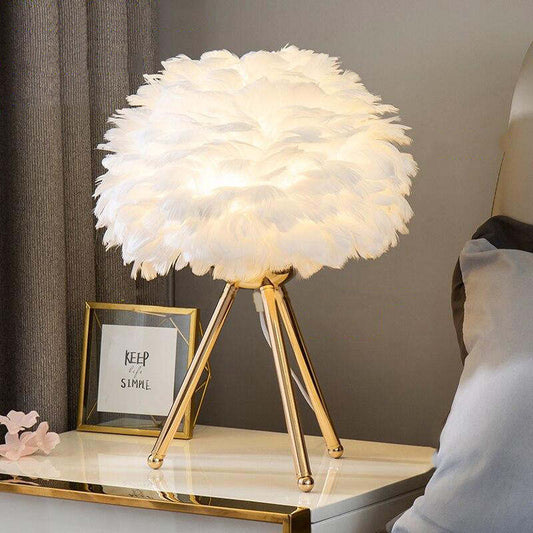 Lampe de Bureau Design avec Abat-Jour - Pied Doré et Lumière Chaude - BerlinGlamour
