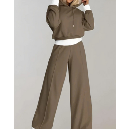 Ensemble Femme 2 Pièces Décontracté | Hoodie Coloré & Pantalon Élégant