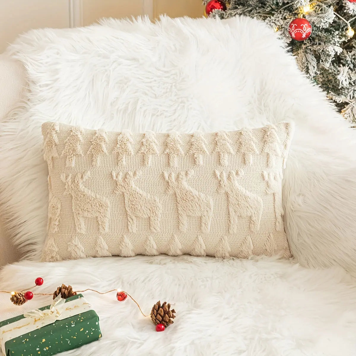 Housse de Coussin Hiver Douce et Chaude en Velour