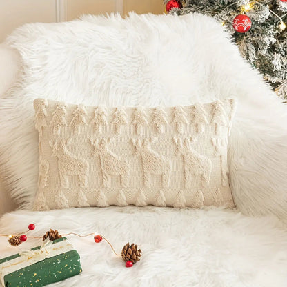 Housse de Coussin Hiver Douce et Chaude en Velour