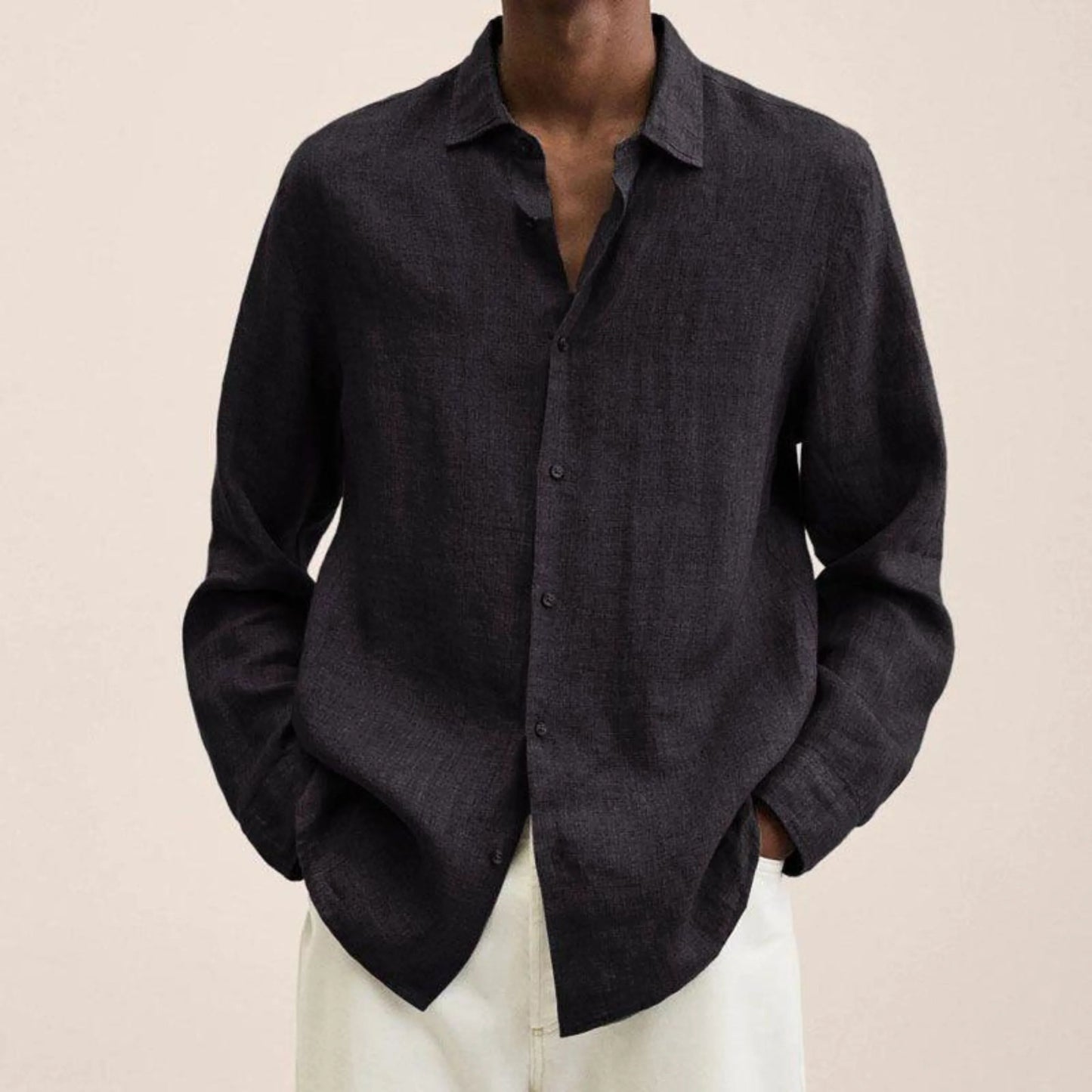 Chemise Homme Lin Naturel | Taille Élégante