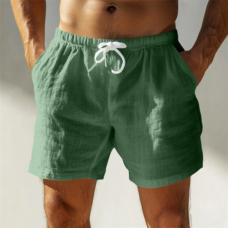 Short Homme Lin Coton Confortable pour Été
