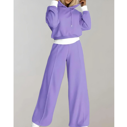 Ensemble Femme 2 Pièces Décontracté | Hoodie Coloré & Pantalon Élégant