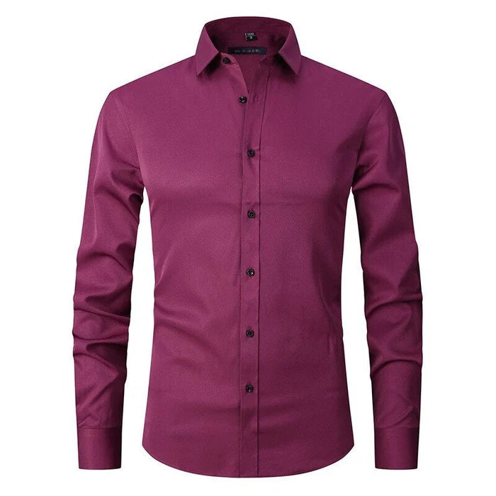 Chemise Homme Classique à Manches Longues Élégante