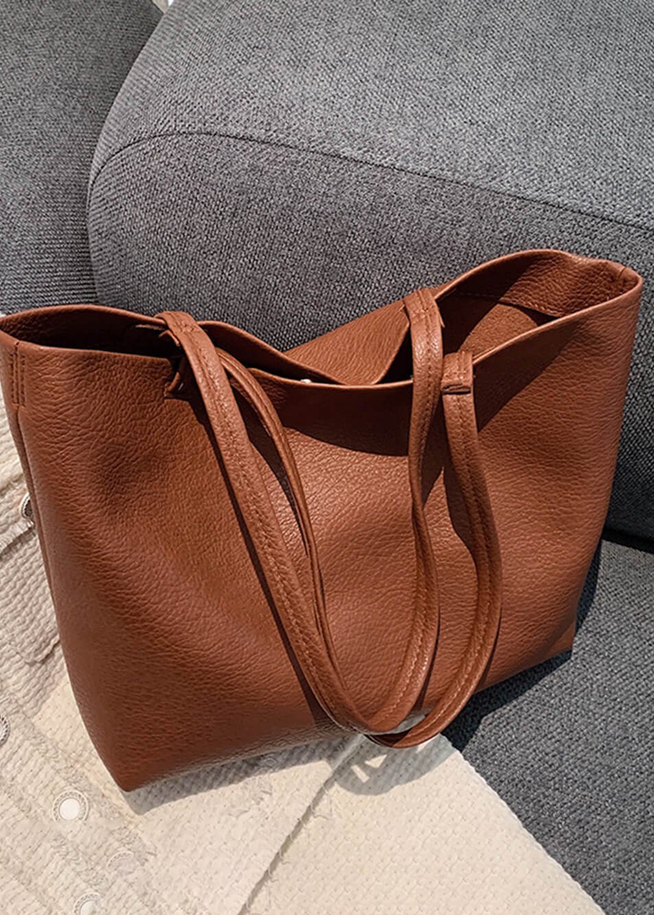 Sac à Main Grande Capacité en Cuir Imitation Élégant
