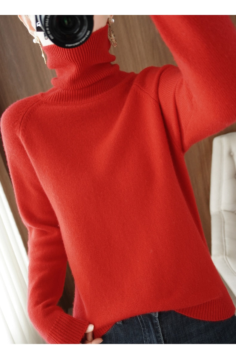 Pull Femme Chic en Laine Douce et Chaud