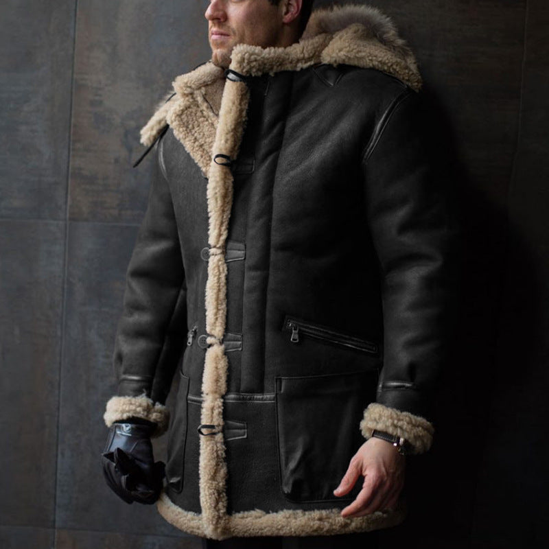 Parka Homme Hiver Doux avec Capuche et Doublure Chaud