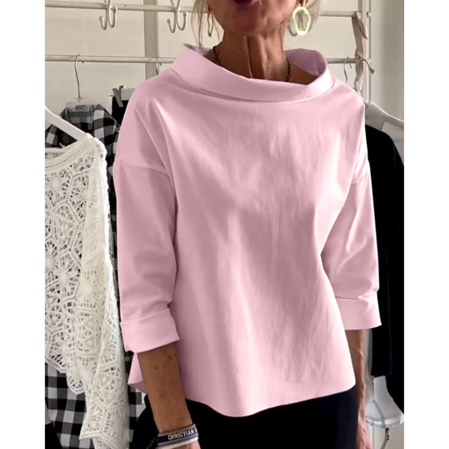 Robe Élégante Femme | Col V et Manches Longues
