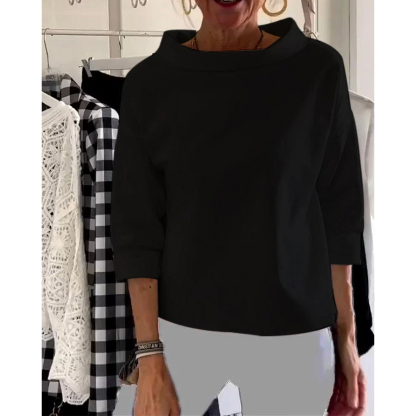 Robe Élégante Femme | Col V et Manches Longues