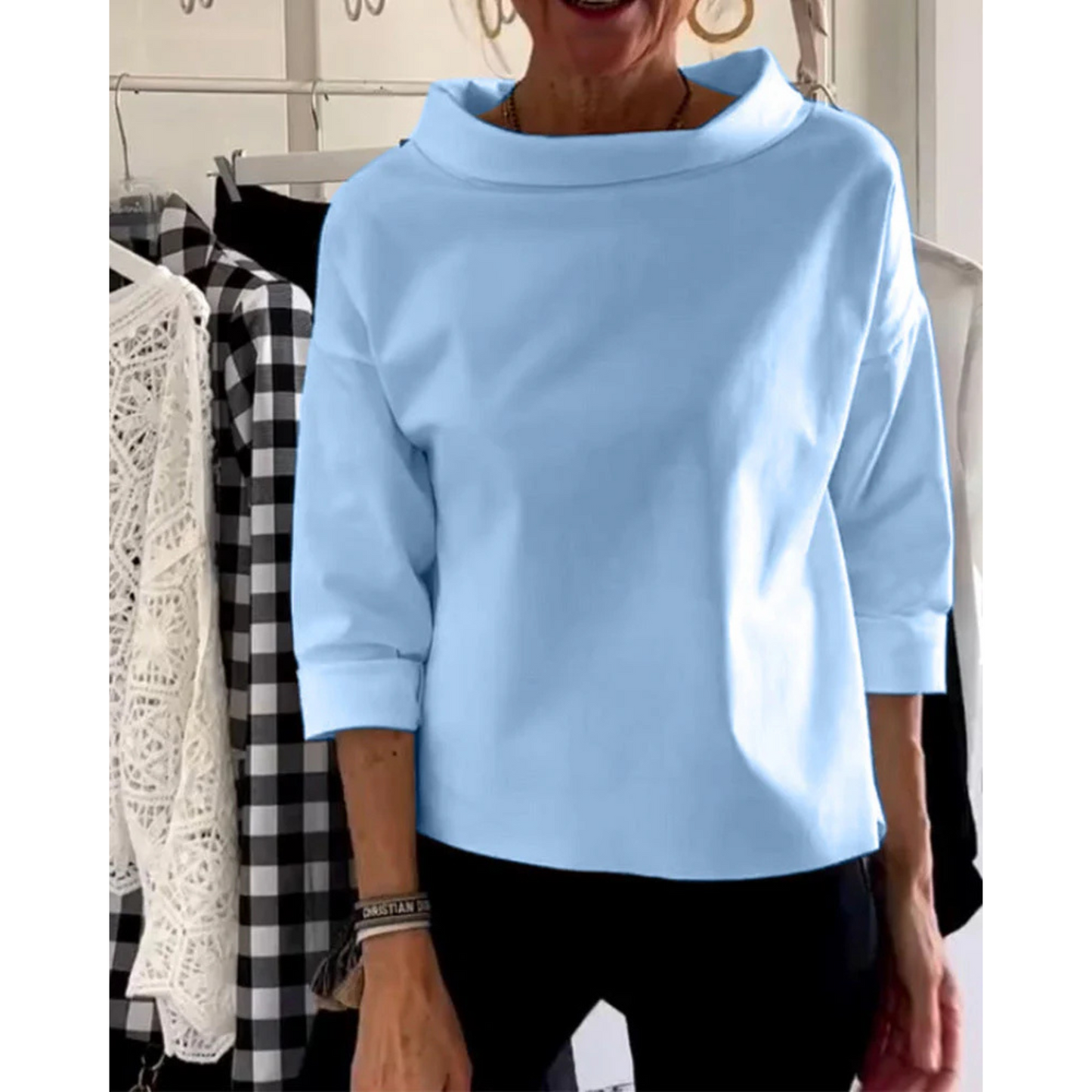 Robe Élégante Femme | Col V et Manches Longues