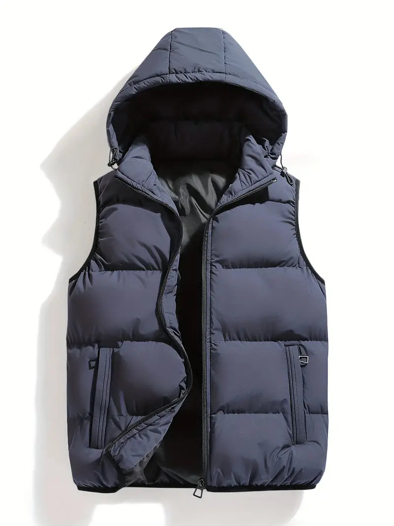 Blouson Hiver Homme Léger avec Capuche et Doublure Chaude