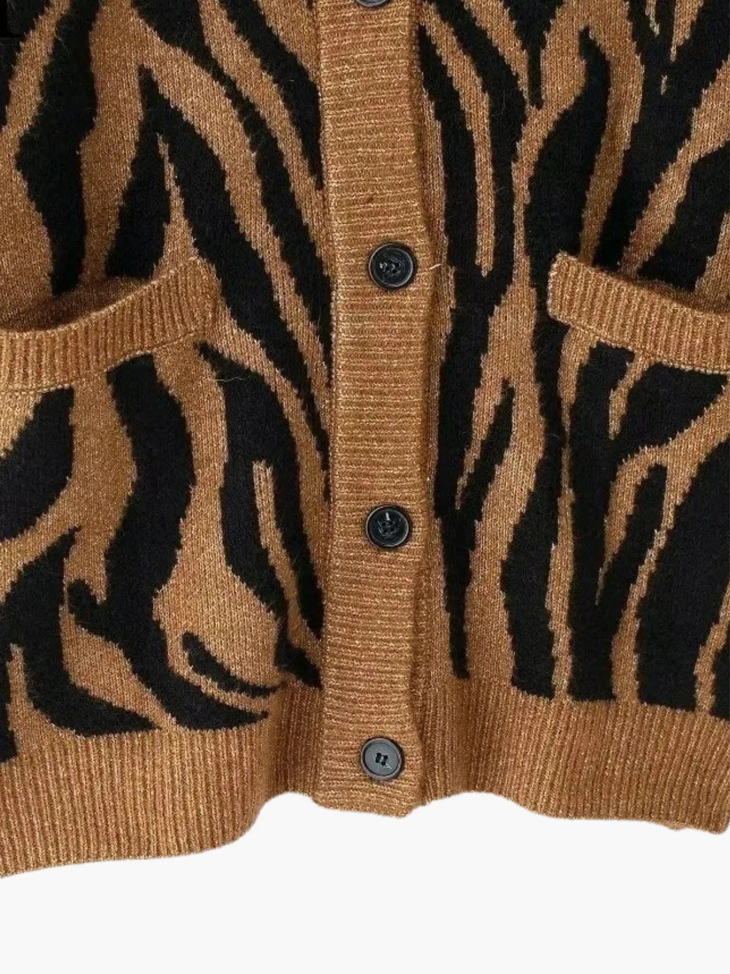 Pull Zèbre Rayé Femme Tricot Chaud