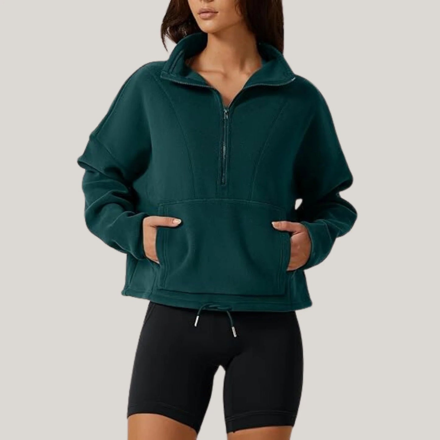 Pull femme chic zippé moderne