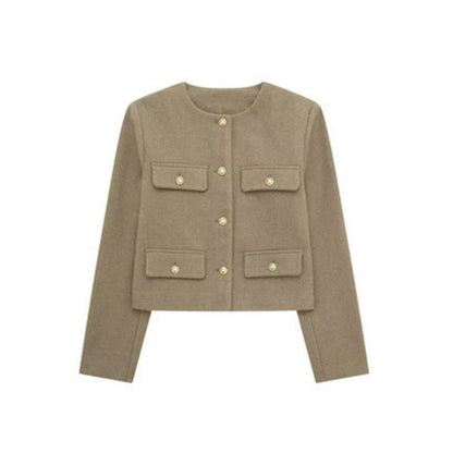 Veste Femme Élégante Boutons Luxe