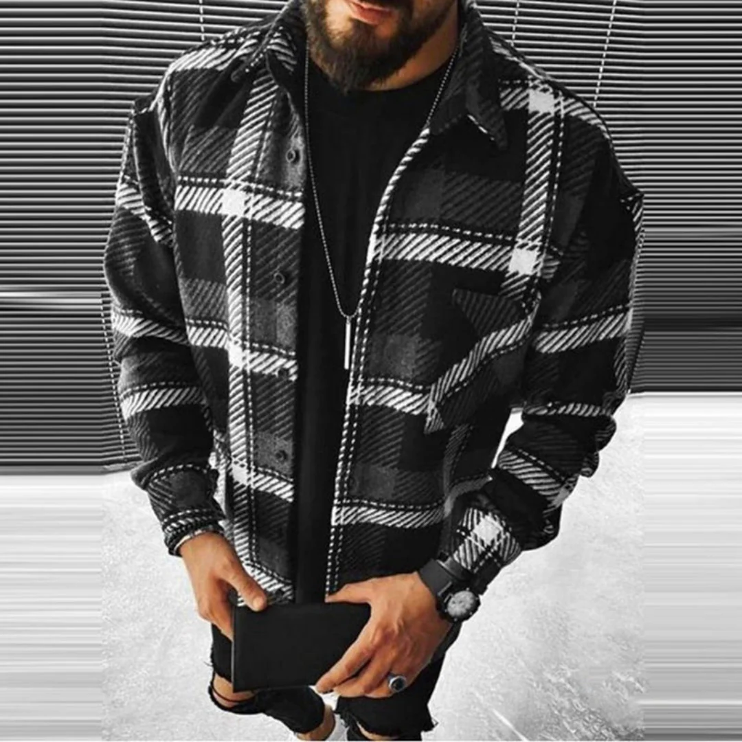 Chemise Homme Hiver Flanelle Manches Longues Chaudes