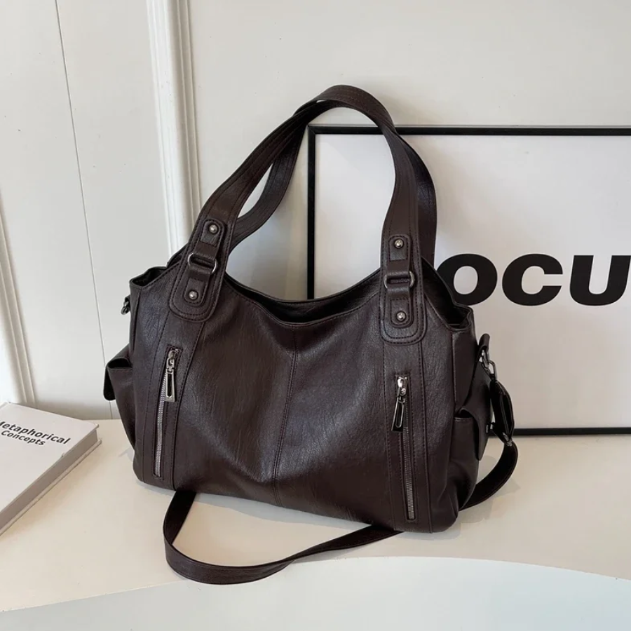 Sac à bandoulière Femme Pratique avec Poches Zippées et Poignées Réglables