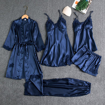 Ensemble de nuit Femme Satin glacé Deux pièces