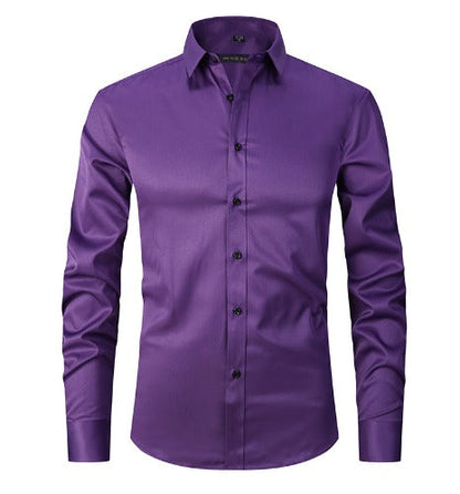 Chemise Homme Noir Élégant Taille Slim