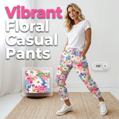Pantalon Femme Coton Taille Ajustable Coupe Confort avec Poches