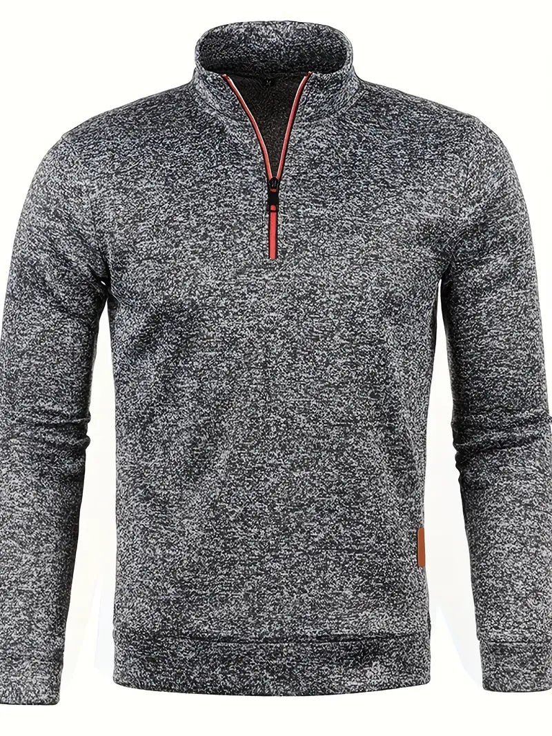 Pull à Manches Longues et Fermeture Éclair Doux