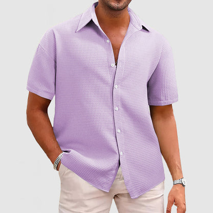 Chemise Homme Waffel Confortable et Élégante
