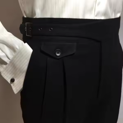 Pantalon Homme Classique Taille Élevée Confortable