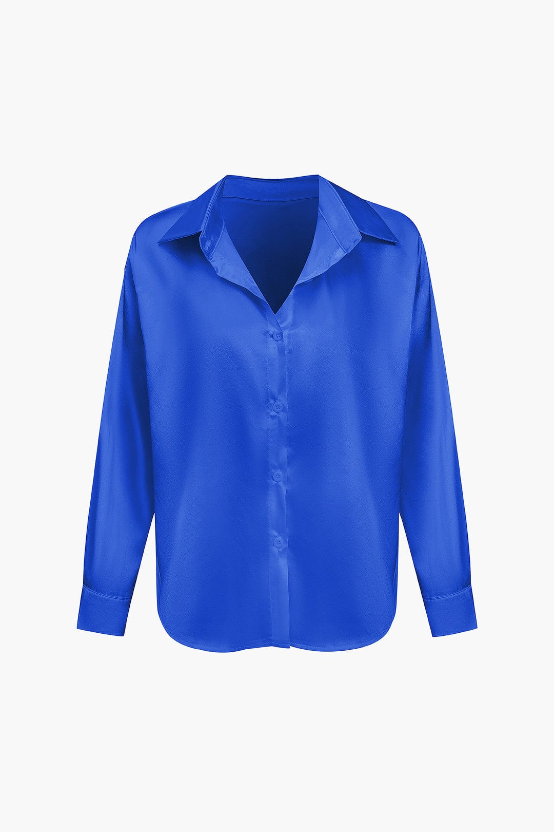 Blouse Élégante en Soie Satinée Longue Manche