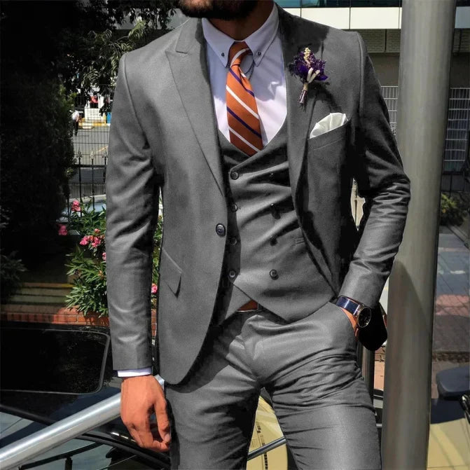 Costume Mariage Homme Classique Tailleur Noir Slim Fit