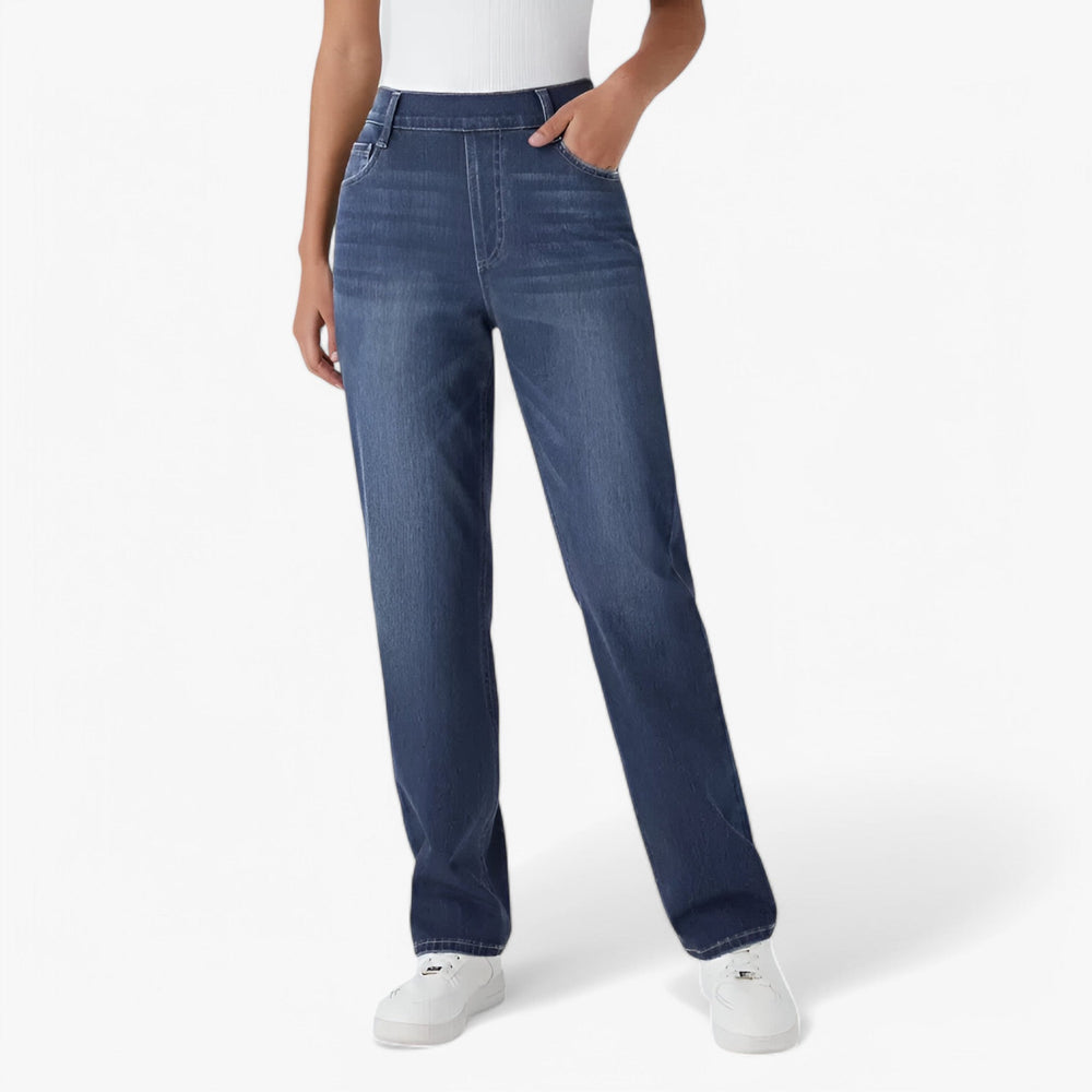 Pantalon Jeans Taille Haute Slim Fit