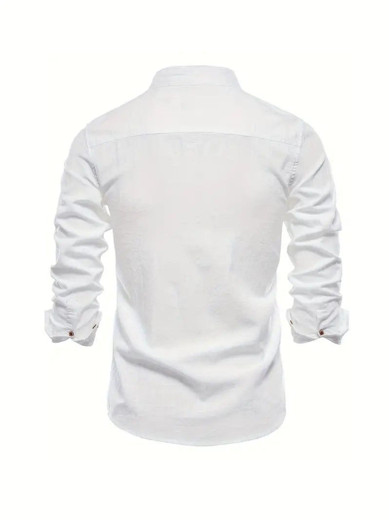 Chemise Homme Coton Décontracté à Boutons